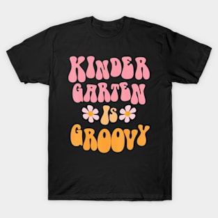 Retro Groovy Kindergarten  Kindergarten Teacher Kids T-Shirt